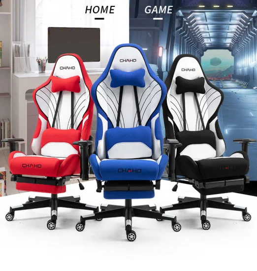 2023 Tecido ergonômico de alta qualidade Silla Gamer Cadeira de jogos de computador Cadeiras de jogos de corrida