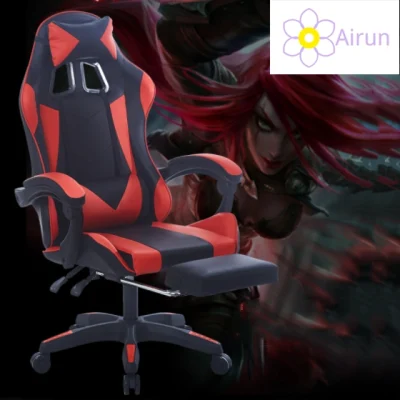 Cadeira gamer reclinável de couro por atacado de fábrica Cadeira de jogos RGB com barra de luz LED Racer